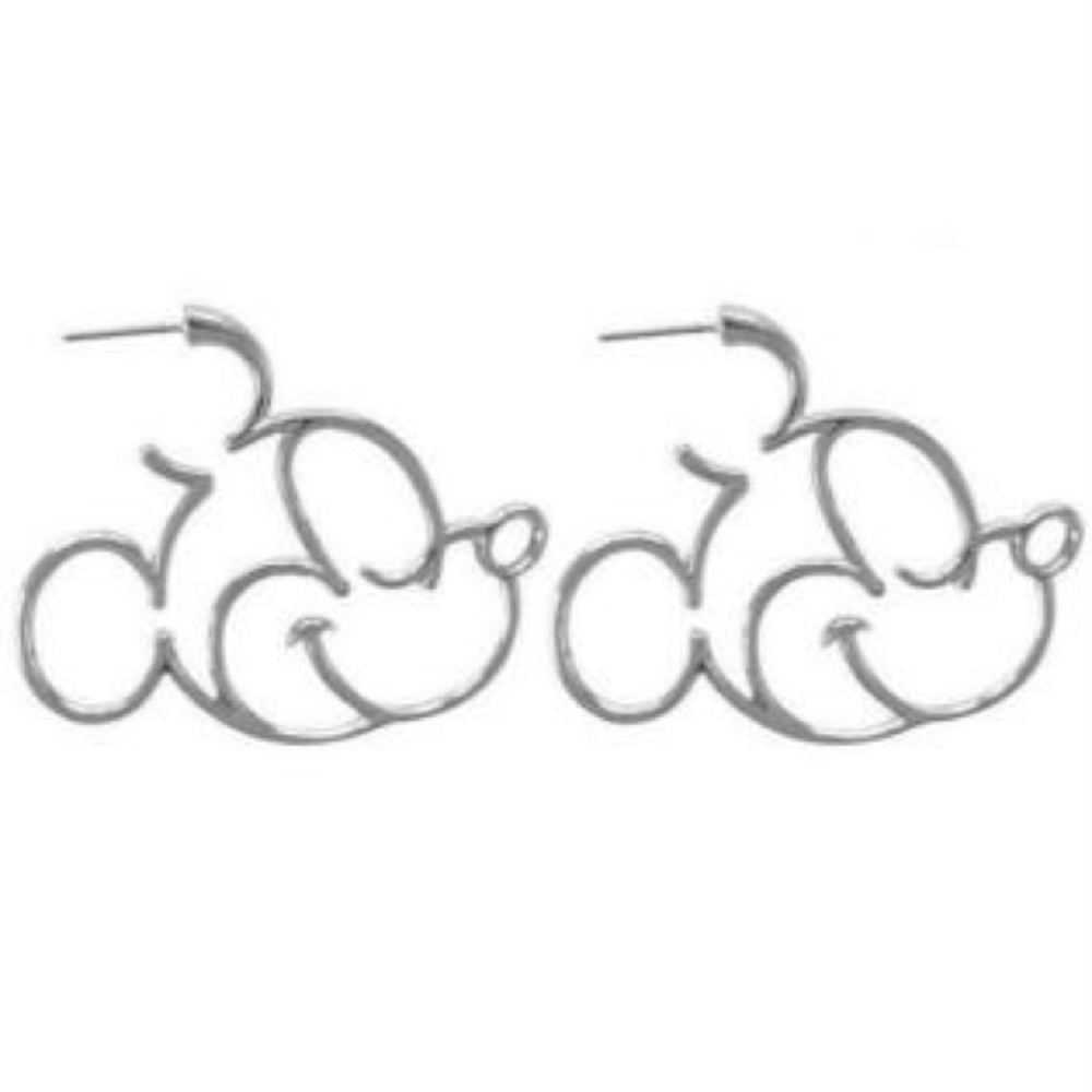 Mickey Mouse Flat Hoop Earrings
